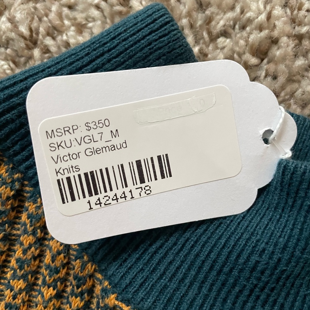 Victor Glemaud Mock Neck Cropped Knit Sweater - Picture 5 of 8